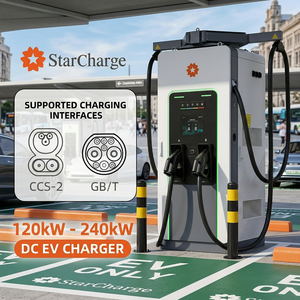Chargeur de véhicules électriques commercial haute densité Starcharge Titan V5 UL CE 200kW-240kW OCPP 16J RFID QR APP 150-1000Vdc à sortie large bande - Product Image 1