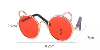Lunettes de soleil pour animaux de compagnie, aux formes rondes et mignonnes, accessoire de soleil pour chats et chiens, créatif