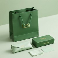 Luxus benutzer definierte Sonnenbrillen Fall Verpackung Box Set Kratzer wasserdichte Laminierung Papiertüten mit benutzer definierten Logo
