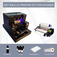 Impresora UV DTF A3, Mini Impresora de Inyección de Tinta de Cama Plana, Impresora de Fotos Multicolor Portátil para Imprimir en Películas, Adhesivos, Camisetas y Ropa