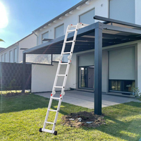 Échelle industrielle de sécurité pour la maison, en aluminium, extensible flexible, 6 mètres, type A