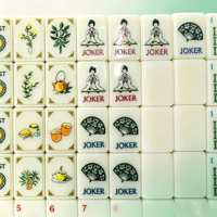 Set Mahjong Amerika Tema Penyanyi Bunga Sakura Hijau Baru, Hiburan Pesta Mudah Dibawa untuk Hadiah