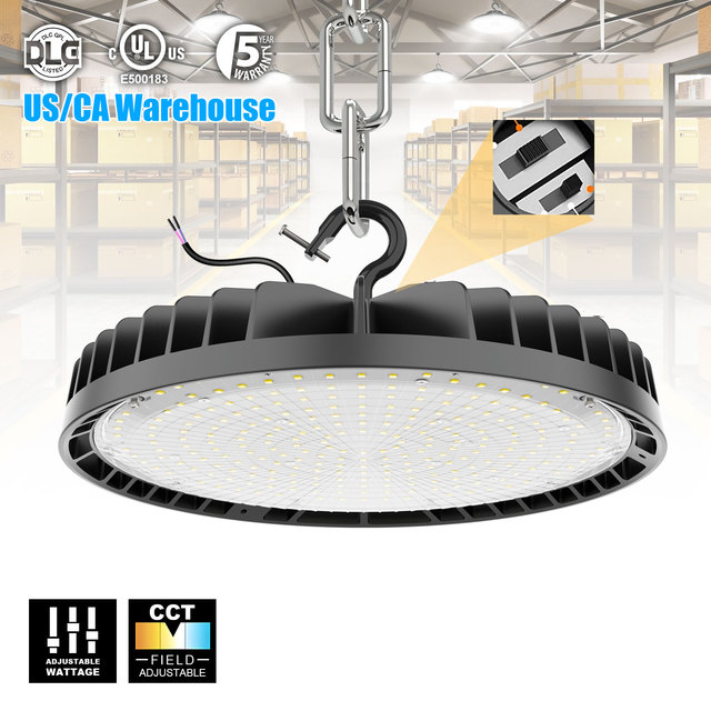 NGT HighBay Ceiling Led Garage Lights High Bay Lamp with 110V Plug US Hook UL Listed Led Shop Light for Barn Workshop