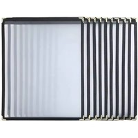 Couvertures alimentaires occidentales de taille A4 pour restaurants Double pages Menu de restaurant Dossier 2 vues Menu en plastique PVC transparent en cuir