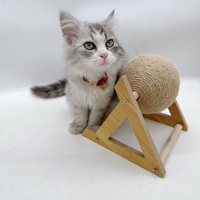 Griffoir populaire et pratique en forme de grande roue, avec balle en corde de chanvre pour chat, lapin, hamster