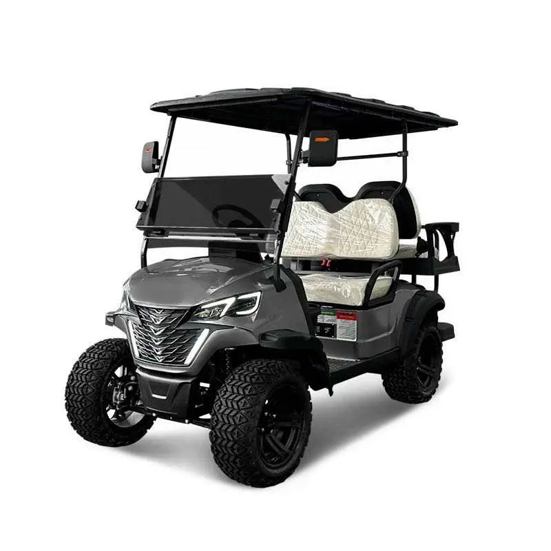 Club Car 6 8 Seater 2-4 kursi bensin Golf Cart 4x4 terangkat listrik Off-Road Golf Buggy dengan baterai