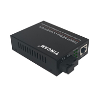 Convertidor de Medios de Fibra Óptica Ethernet de 100M, Fibra Única SC 25km WDM 1310/1550nm, Transceptor de Red RJ45