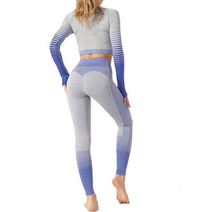 Ensemble de vêtements de sport pour femmes sans couture, leggings sculptants et soutien-gorge de sport - Product Image 5