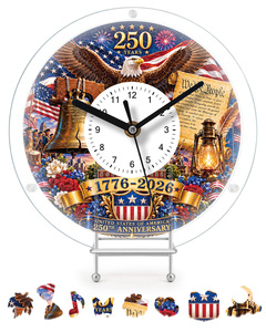 Horloge de bureau commémorative des 250 ans des États-Unis avec un design d'aigle et de la Cloche de la Liberté pour la décoration de la maison - Product Image 1