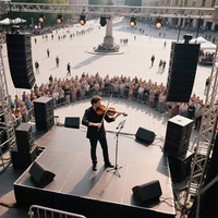 Système de Sonorisation Line Array Actif « Hot » : Haut-parleur Double 10 pouces et Caisson de Basse Double 18 pouces pour Église, Mariage et Scène