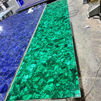Dalles de malachite vertes polies, pierres semi-précieuses, grandes dalles de marbre vert pour la décoration murale de luxe