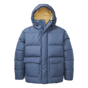 Высококачественная зимняя мужская толстая пуховая куртка с капюшоном Свободная Повседневная пуховая парка