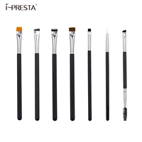 Ensemble de pinceaux pour les yeux en gros, 7 pièces, pinceaux cosmétiques professionnels en poils synthétiques pour le contour des sourcils, le correcteur