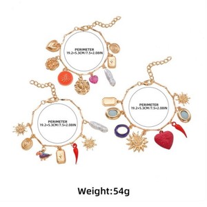 <span class=keywords><strong>ZAA</strong></span> 3 pièces/ensemble 2025 nouveau multicouche tissé conception feuille coeur fleur Chili pendentif Bracelet pour les femmes bijoux de fête - Product Image 6