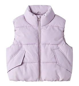 Gilet matelassé léger à col montant zippé pour enfants, veste <span class=keywords><strong>sans</strong></span> manches imperméable avec poches pour garçons et filles - Product Image 4