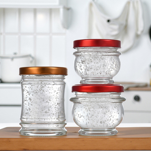 Bocaux à confiture en verre de qualité alimentaire et sans plomb Bouteilles à boissons pour nid d'oiseau avec couvercle hermétique 50ml 75ml 100ml - Product Image 2
