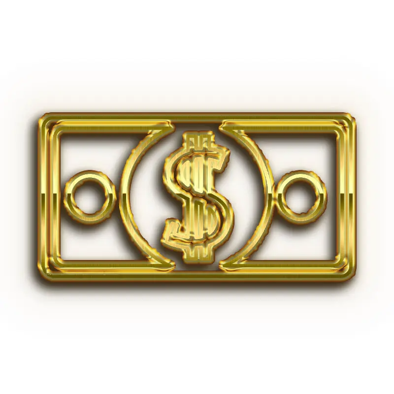 Cheap Gold Foil Plastic Banknote Bills