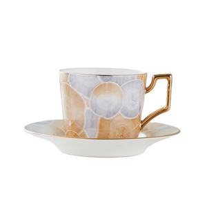 PITO Ensemble de tasses à thé en marbre osseux <span class=keywords><strong>Royal</strong></span> <span class=keywords><strong>Albert</strong></span> de Chine au design doré de luxe Ensemble de tasses à café en céramique de Chine à motif de marbre - Product Image 1