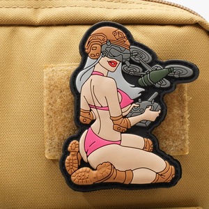 جودة عالية شعار مخصص الحرارة الصحافة الحديد على شارات مطاطية منقوشة سيليكون لينة 2d 3d المطاط البلاستيكية التصحيح للملابس - Product Image 3