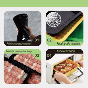 קופסאות פלסטיק ספציפיות למזון ניתן מחמם מיקרוגל לשימור ואחסון. צבע וגודל יכול להיות מותאם אישית - Product Image 5