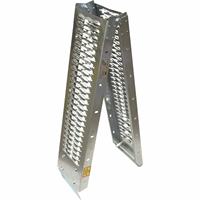 Rampe de moto pliante en acier de 1.6M-Rampe de chargement robuste pour moto/camionnette/camion/tondeuse à gazon, surface antidérapante