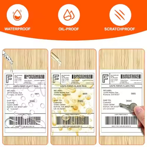 Customized 4x6 <b>Waterproof</b> Oil Resistant Scratch Resistant Logistics E-commerce Packaging Transportation Adhesive <b>Sticker</b> - Product Image 2