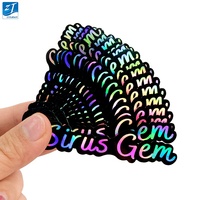 Étiquettes personnalisées de remerciement, découpe sur mesure, autocollants holographiques en verre, autocollants anime/merci pour les petites entreprises, holographiques