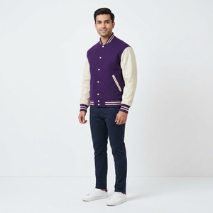 Chaquetas Varsity para hombre de cuero vacuno altamente duradero con diseños personalizados, precio al por mayor, nueva chaqueta varsity para hombre. - Product Image 1