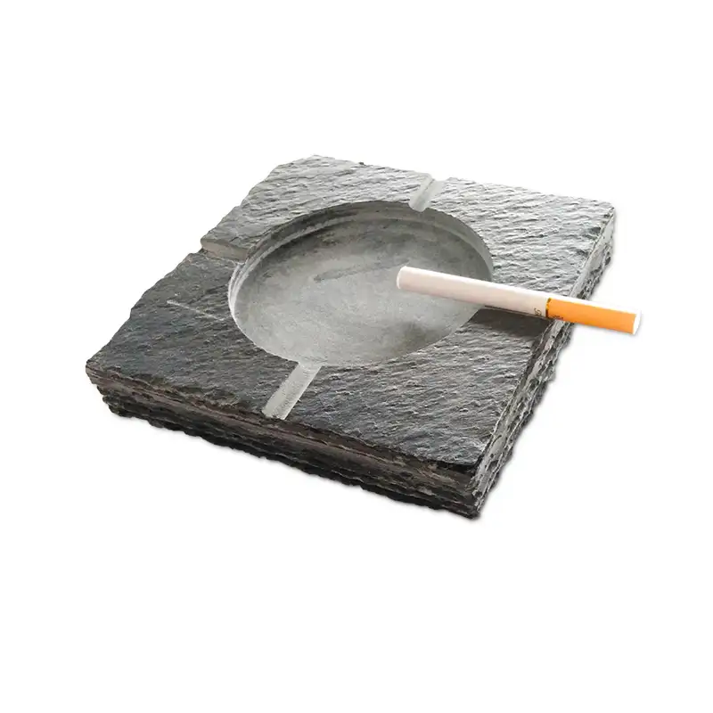 Super value natural slate ashtray stone material used use by smokers