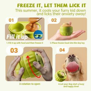 Juguetes Interactivos de Plástico Verde para Perros, Rompecabezas para Masticar, Juguetes de Alimentación de Alta Calidad - Product Image 2