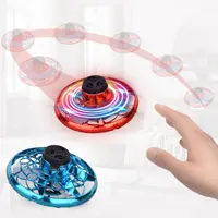 Teknolojik el kontrol Mini UFO Drone Fidget topaç Gyro oyuncaklar kapalı açık İnteraktif hile-out uçan Spinner