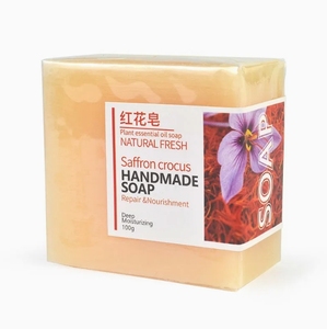 Cosméticos de belleza Cuidado DE LA PIEL Eliminar ácaros Reparación Nutrición Piel Azafrán Crocus Jabón hecho a mano - Product Image 3