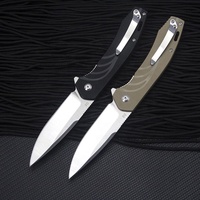 Couteau pliant D2 lame en acier G10 couteau à manche noir EDC Camping couteaux d'extérieur