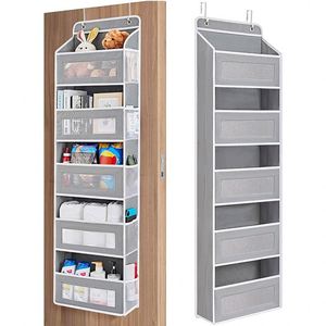 Over-the-Door Hanging Organizer Bag Large-Capacity 5 Compartments Spacious Nonwoven Fabric Storage for Bedroom Dormitory - Product Image 5