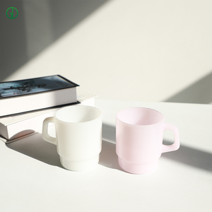 Caneca de Café de Vidro Borossilicato Cor Jade Atacado Personalizada Fofa de Alta Qualidade 350ml Copos de Sobremesa Seguros para Micro-ondas para Casa e Cafeteria - Product Image 5