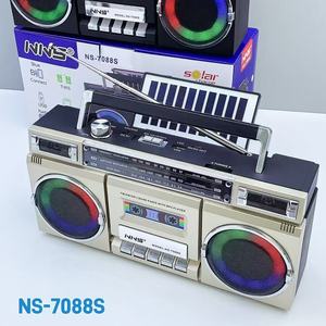 Nuevo Radio Altavoz Estéreo Clásico Recargable Vintage con Panel Solar NS-7088S, FM/<span class=keywords><strong>AM</strong></span>/SW 3 Bandas, Batería Integrada - Product Image 5