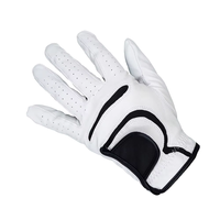 Gants de golf personnalisés HAIYI avec logo, en cuir véritable Cabretta, microfibre PU, protection UV, fermeture à boucle, respirants et doux