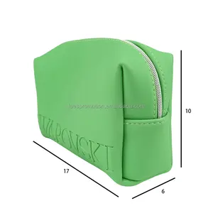 Grosir tas desain populer Medium kantong kosmetik PVC PU kulit Set Makeup tas Hadiah Set Perawatan Kulit kantong untuk anak perempuan