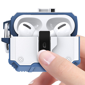 Funda para <span class=keywords><strong>Airpods</strong></span> Pro <span class=keywords><strong>3</strong></span>, Nuevo Diseño <span class=keywords><strong>de</strong></span> Armadura, Cierre <span class=keywords><strong>de</strong></span> Seguridad, Funda Protectora para Auriculares con Carga Inalámbrica para Apple <span class=keywords><strong>Airpods</strong></span> 4 <span class=keywords><strong>3</strong></span> Pro 2.ª Generación - Product Image 3
