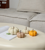 Décoration de meuble à vin pour salon, ornements créatifs en céramique en forme de citrouille de style campagnard américain, figurines minimalistes en porcelaine en forme de citrouille