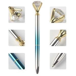 Promotional Gravel Metal Sparkling Big Diamond Pen Set With Head Crystal Cute Engraving Ink Stationery Gift <b>Box</b> Ballpoint - Product Image 6