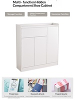 Meuble à chaussures en MDF avec compartiment caché, pour usage domestique, entrée intérieure, étagère à chaussures de luxe léger, 5 niveaux, grande capacité, tout-en-un