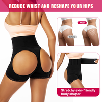 Ready Ship colombien Shapewear pour femmes 2in1 Wrap Bandage Waist Trainer Butt Lifter Hip Raise Shaper Fesses respirantes