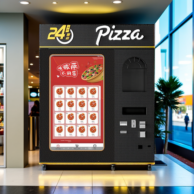 Caiyunjuan Commercial Smart Fully Automatic Frozen Pizza Vending Machine Credit Card Payment SDK 72PCS Capacity Touchscreen for