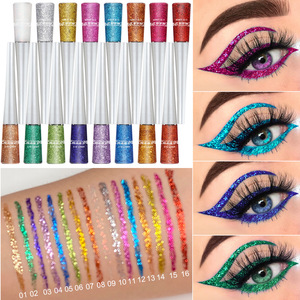 16 colores de sombra de ojos, delineador de ojos, herramientas de maquillaje líquido para uso diario de maquillaje para mujer - Product Image 1