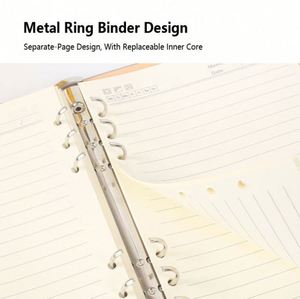Manufacturer A5 PU Leather <b>Ring</b> <b>Binder</b> Printed Notebook Custom logo Loose Planner Notebooks With Magnetic Buckle Wholesale - Product Image 3