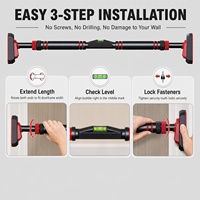 Barre de traction portable réglable pour entraînement de force à domicile avec poignées antidérapantes