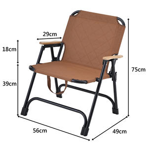 كرسي قابل للطي بتصميم عصري للاستخدام الخارجي، خفيف الوزن للغاية، مثالي للصيد والتخييم والشاطئ، مصنوع من قماش أكسفورد 600D مع حشوة قطنية - Product Image 6