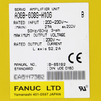 Module d'amplificateur servo FANUC A06B-6089-H106, module d'entraînement, original en stock, prix
