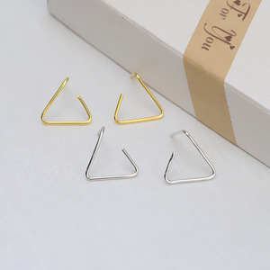 Wenchi S925 Silver Crown <b>Long</b> Earhook Simple Fashionable DIY Accessories 1243 Empty Stand for Female Pearl <b>Earrings</b> Model 15715 - Product Image 1